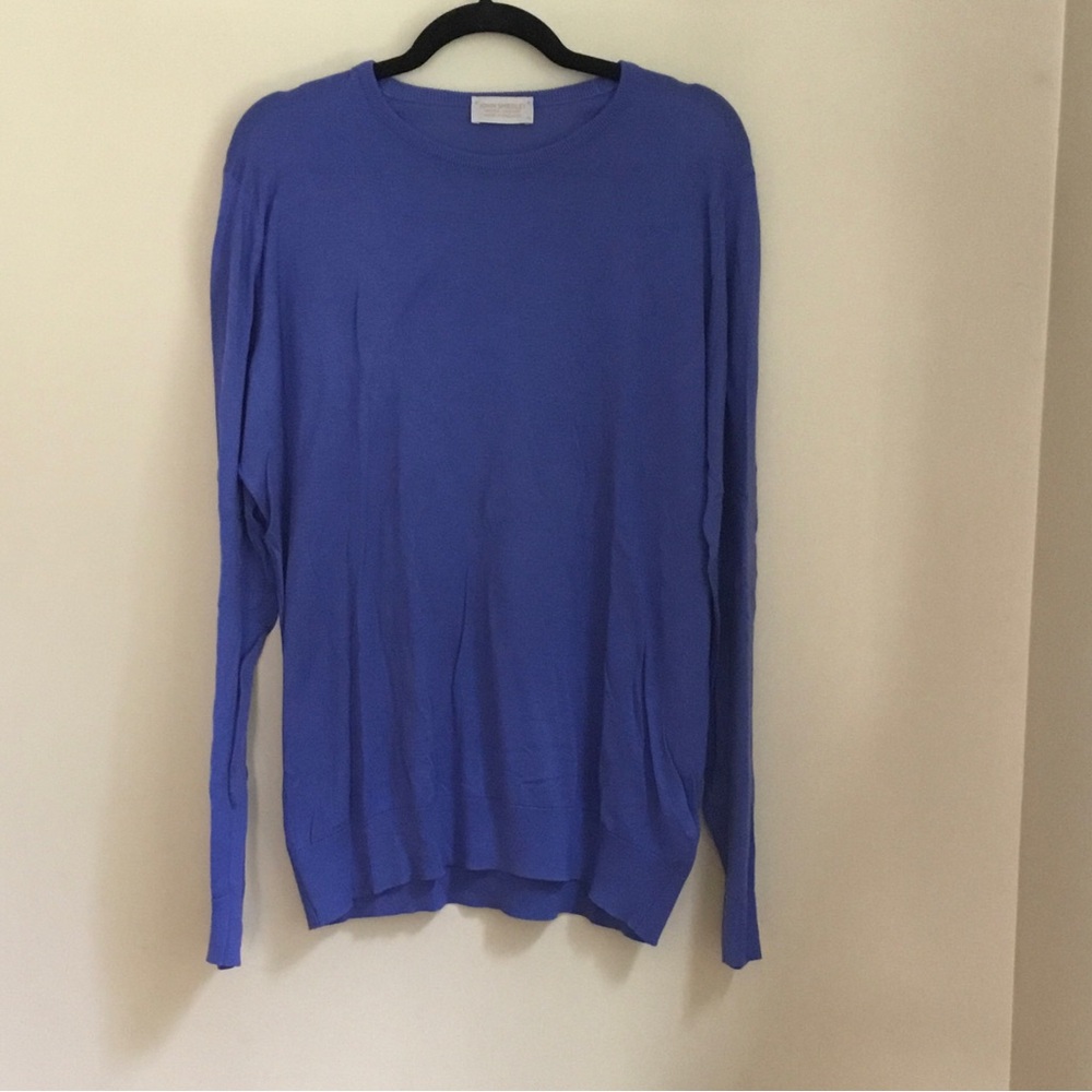 John Smedley Imperial Kashmir Blend Blue Lightweight Sweater
